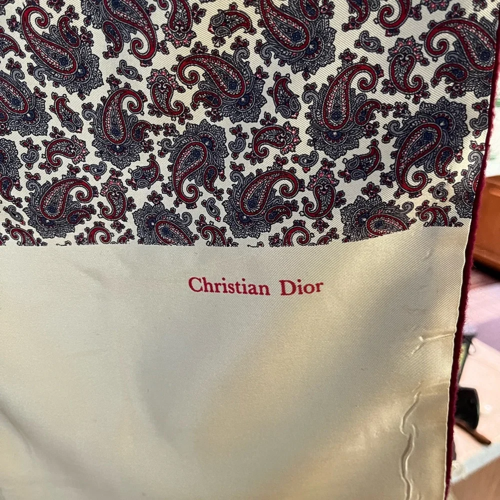 Christian Dior Silk and Wool Scarf
